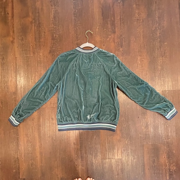 Crushed Velvet Track/Bomber Jacket 💙💚 - Picture 4 of 5